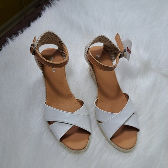 Barbour NEW Espadrille Wedge Sandals Size 7 Made In Spain - Picture 3 of 10